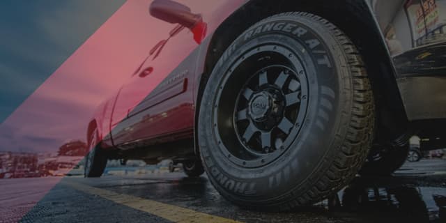 Valid with on 4 select Thunderer Tires, use promo code THUNDERER12MAY2025 at checkout.